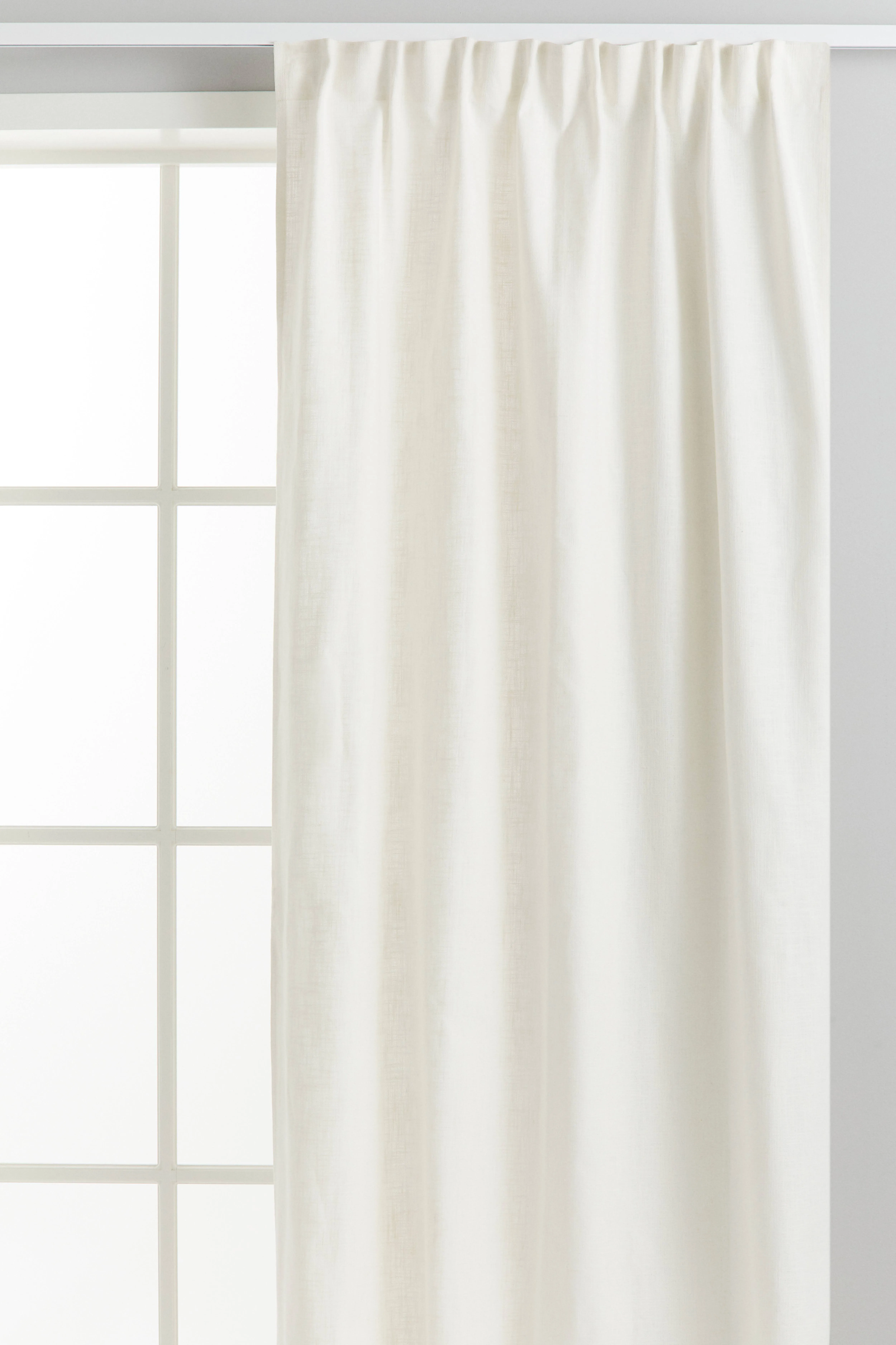 2-pack linen-blend curtain lengths - White - Home All | H&M GB