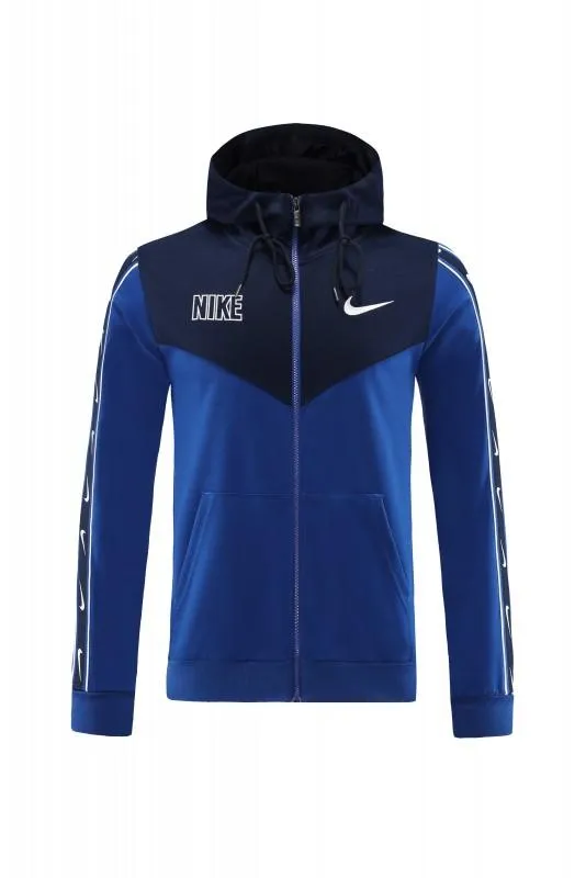 23/24 NIKE Black/Blue Full Zipper Hooide Jacket+Pants