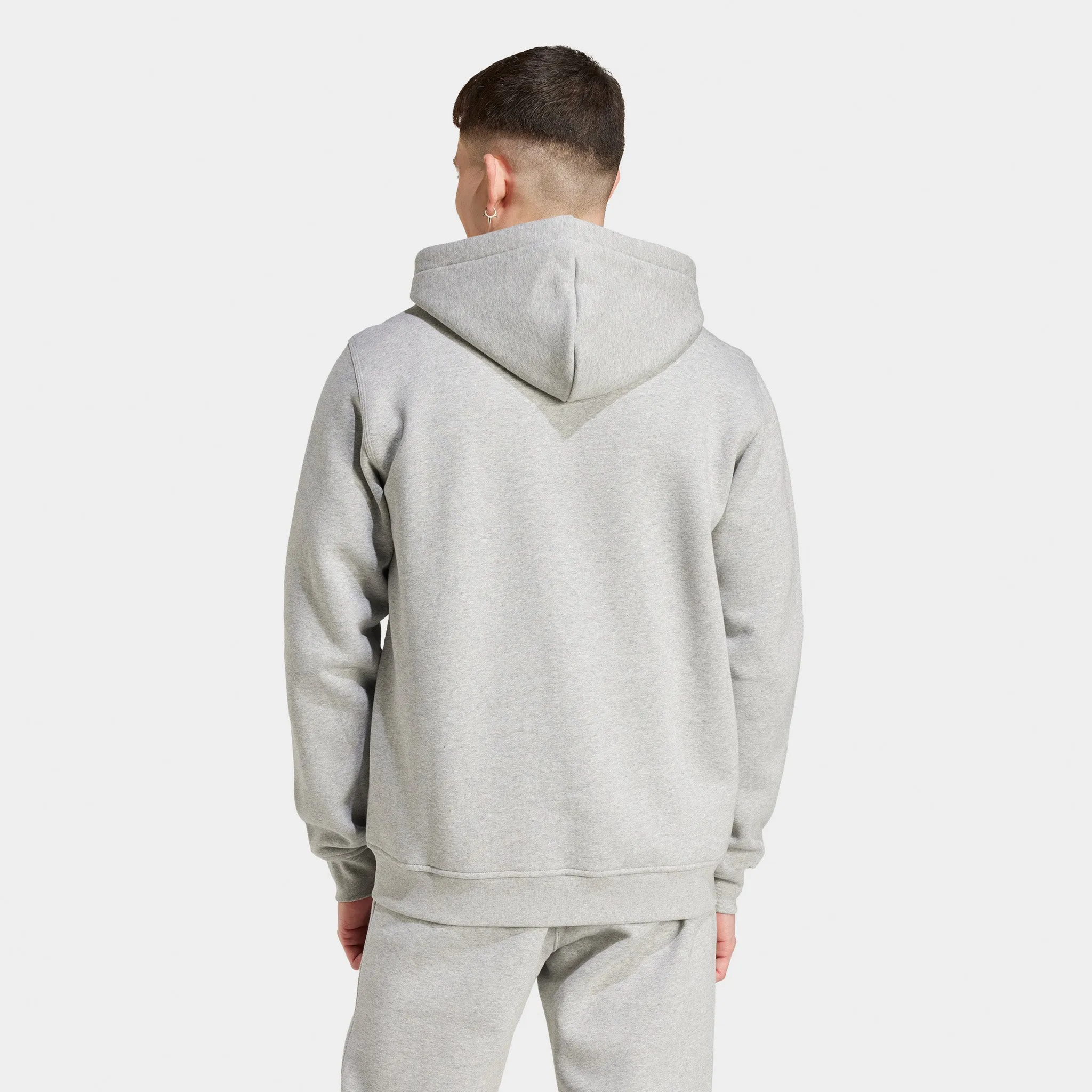 adidas Essentials Full Zip Hoodie / Medium Grey Heather