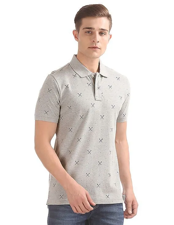 Aeropostale Printed Pique Polo Shirt