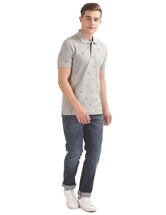 Aeropostale Printed Pique Polo Shirt