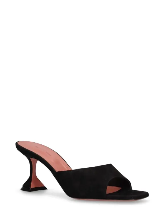 Amina Muaddi   70mm Lupita suede mules 