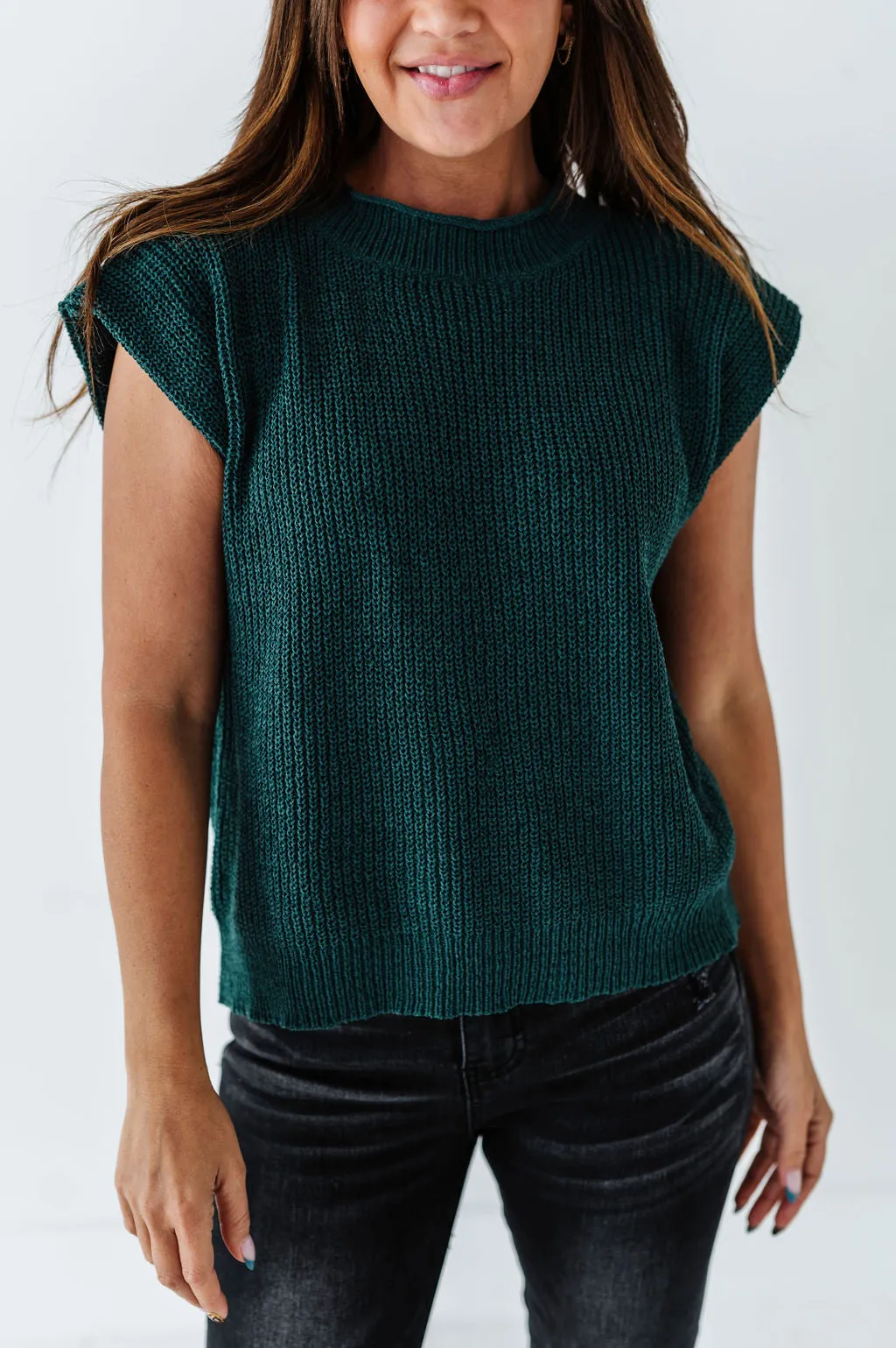 Annie Sweater Top in Forest