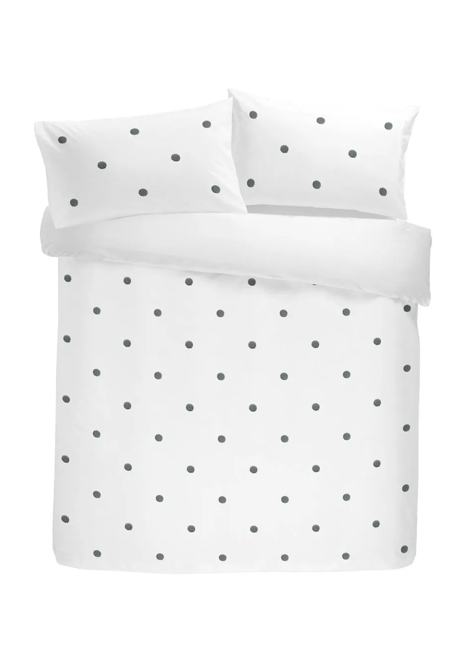 Appletree Dot Garden White/Grey Duvet Cover Set