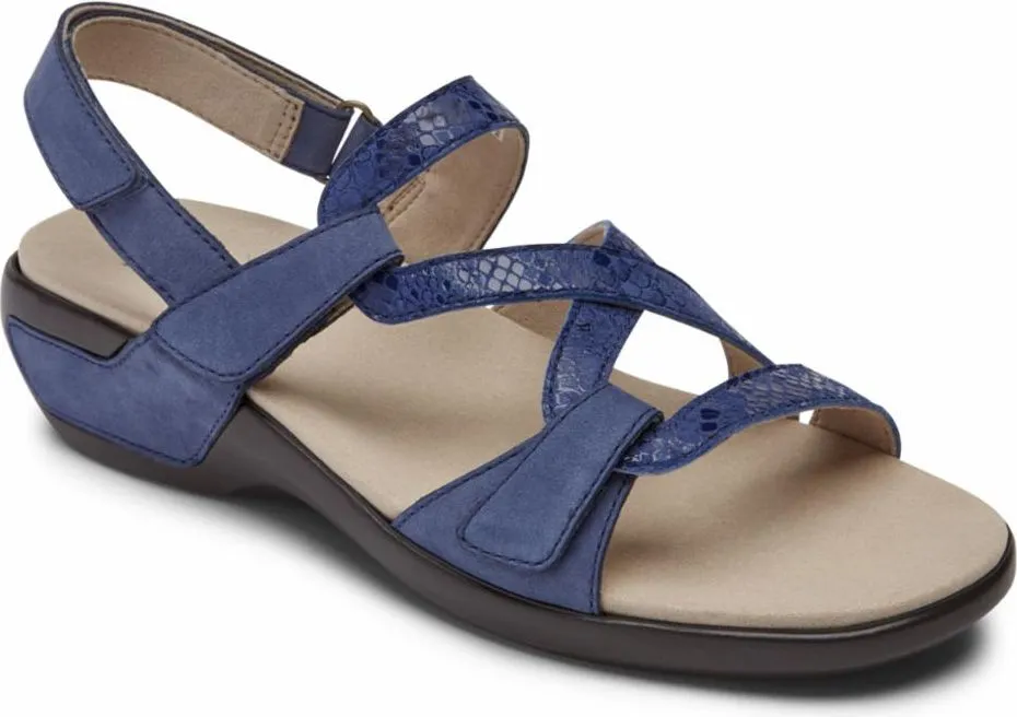 Aravon Power Comfort Strap Sandals Blue - Wide