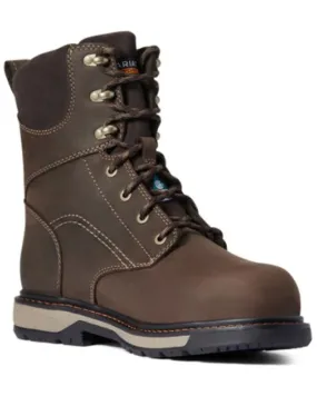 Ariat Women's Dark Brown Riveter 8" H20 400G CSA Glacier Grip Work Boot - Round Toe