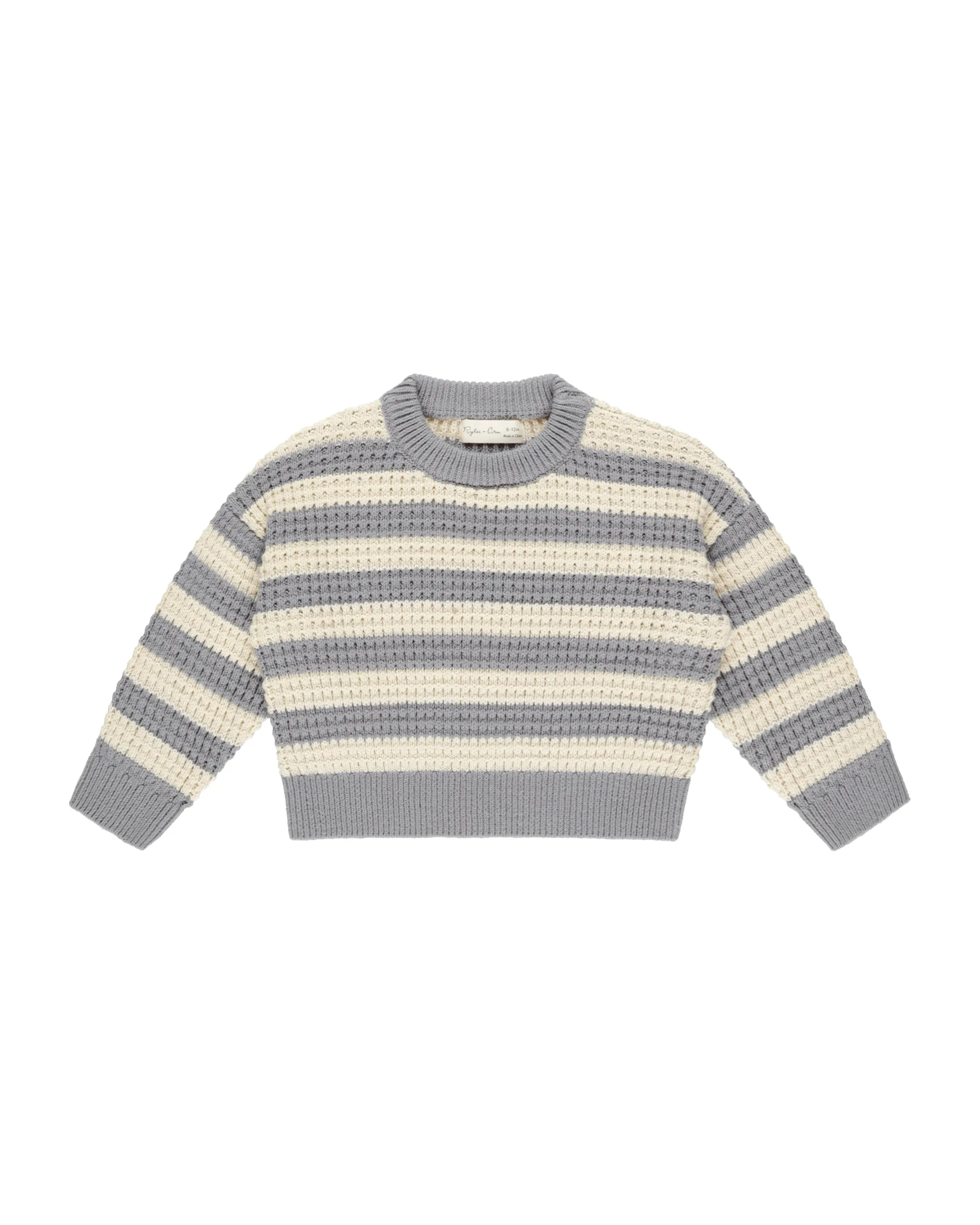 ASPEN SWEATER || DUSTY BLUE STRIPE