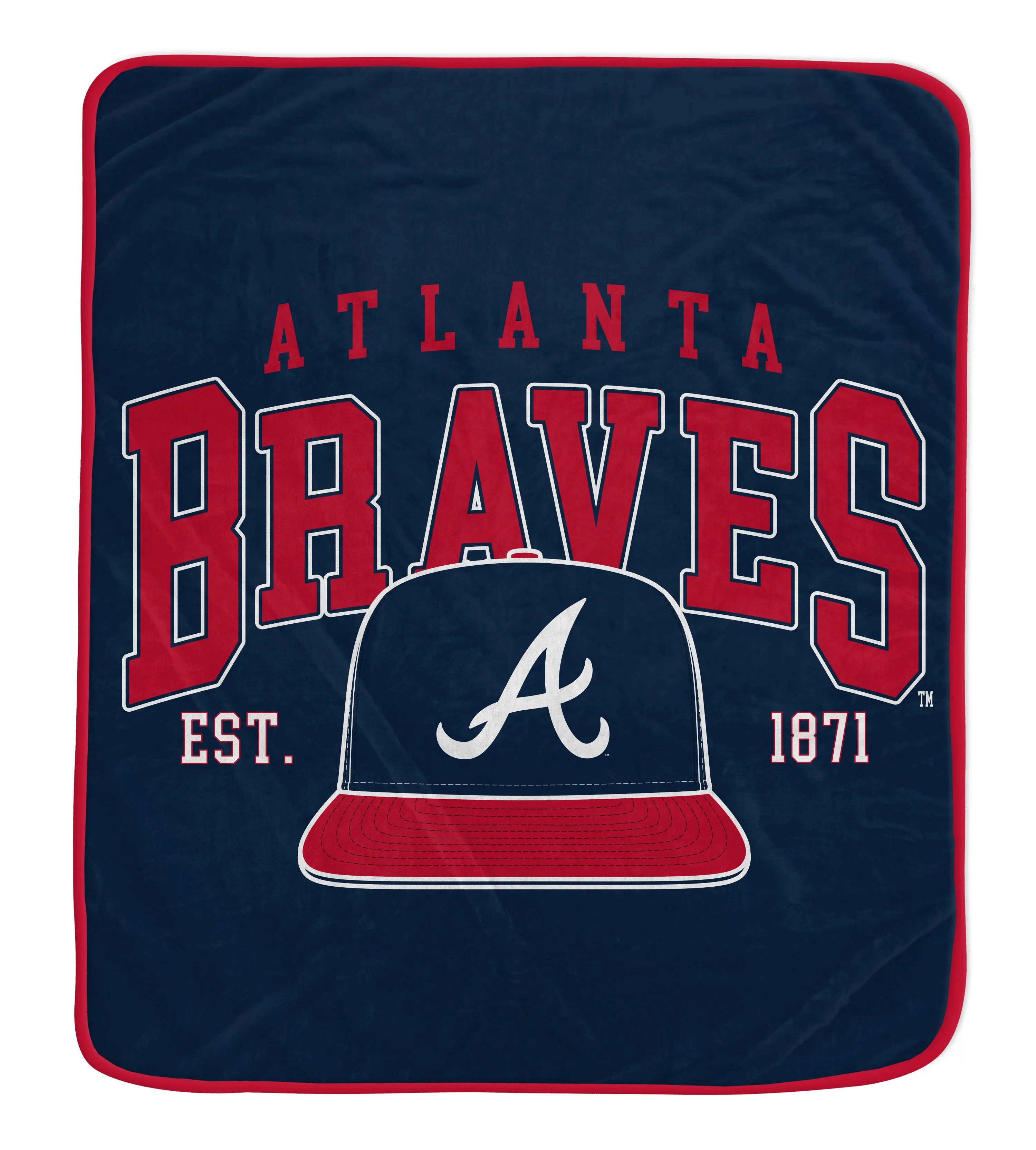 Atlanta Braves 50 x 60 Vintage Arch Block Blanket