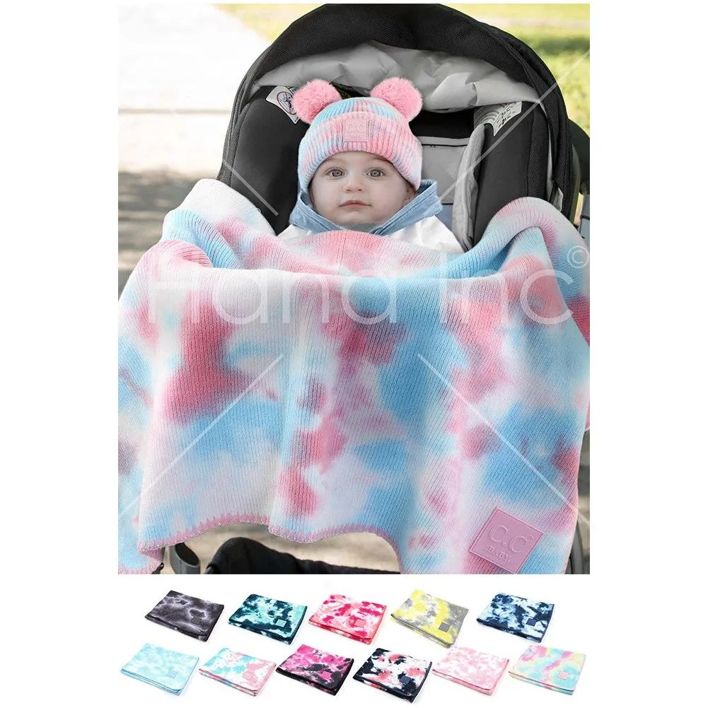 baby tie dye stroller blanket