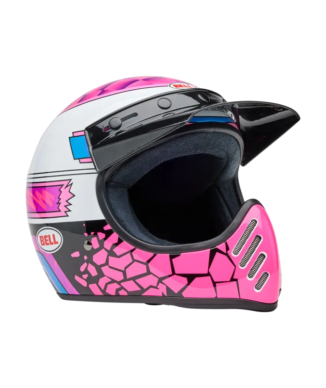 Bell Moto-3 Helmet - Deathspray Gloss Pink Purple