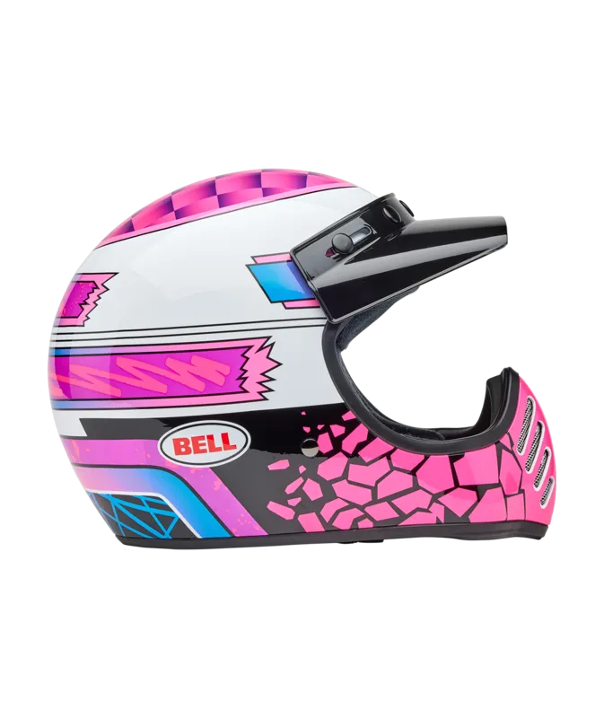 Bell Moto-3 Helmet - Deathspray Gloss Pink Purple