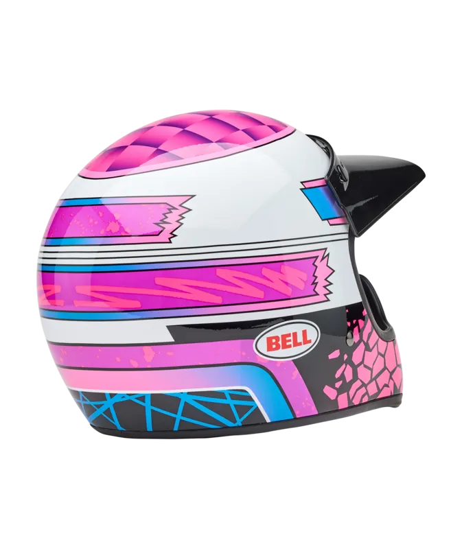 Bell Moto-3 Helmet - Deathspray Gloss Pink Purple