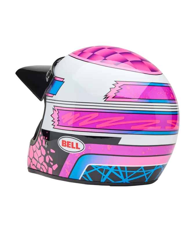 Bell Moto-3 Helmet - Deathspray Gloss Pink Purple