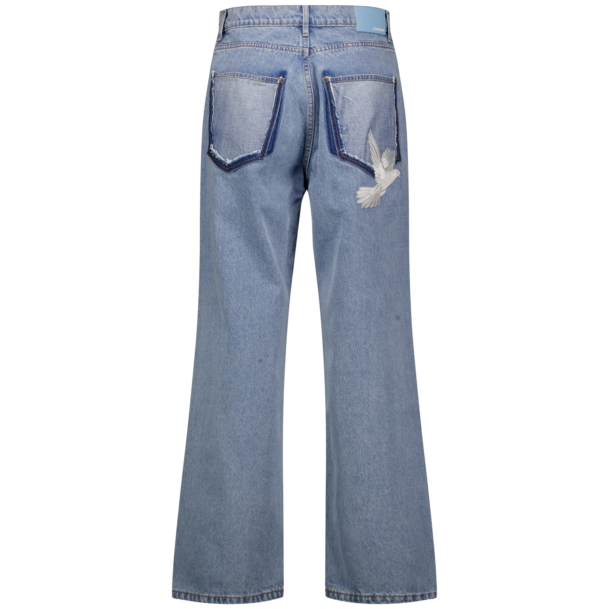 Bird Emb. Back Denim Jeans