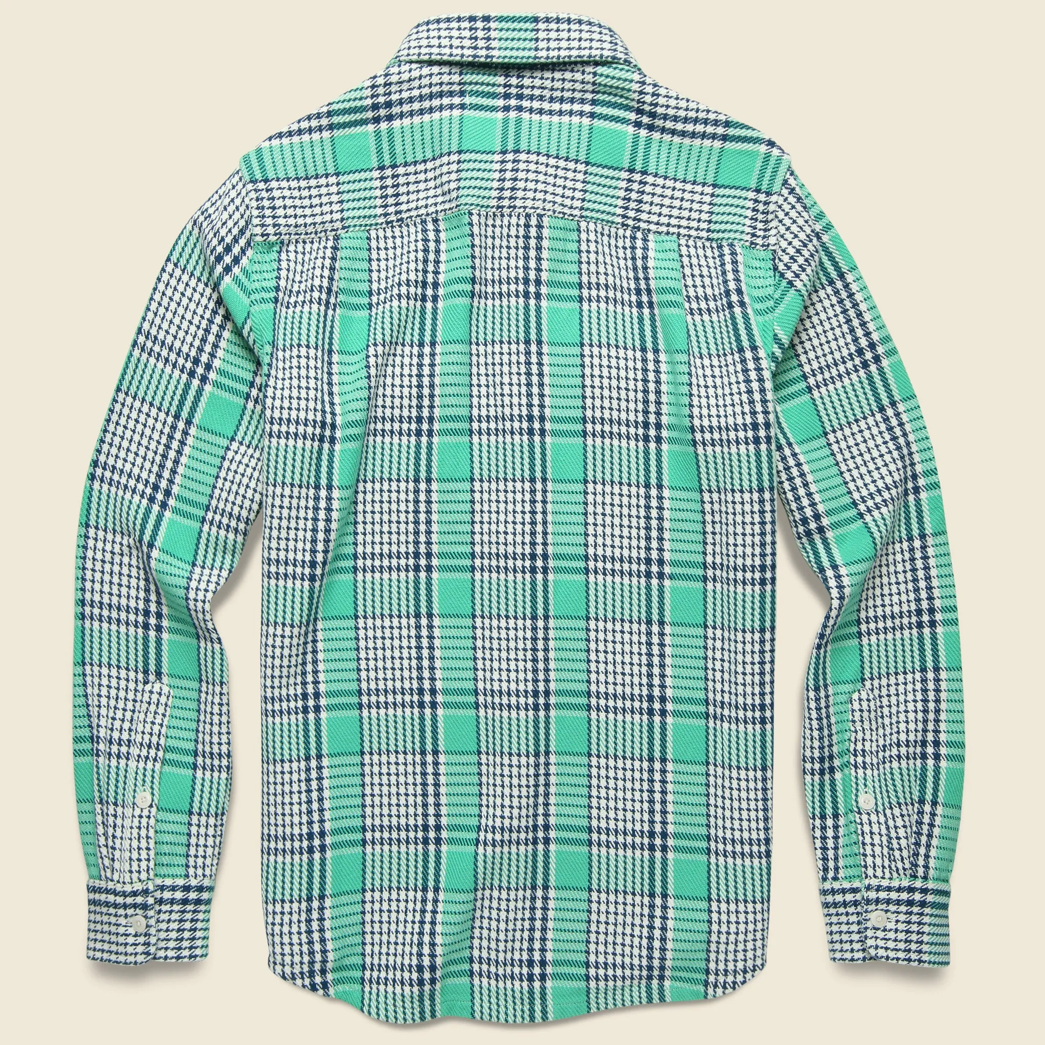 Blanket Shirt - Sea Green Graph Plaid