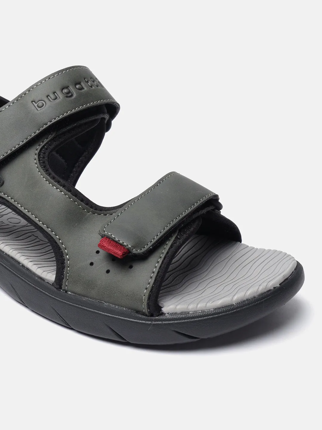 bugatti Dark Green & Black Back Strap Sandals