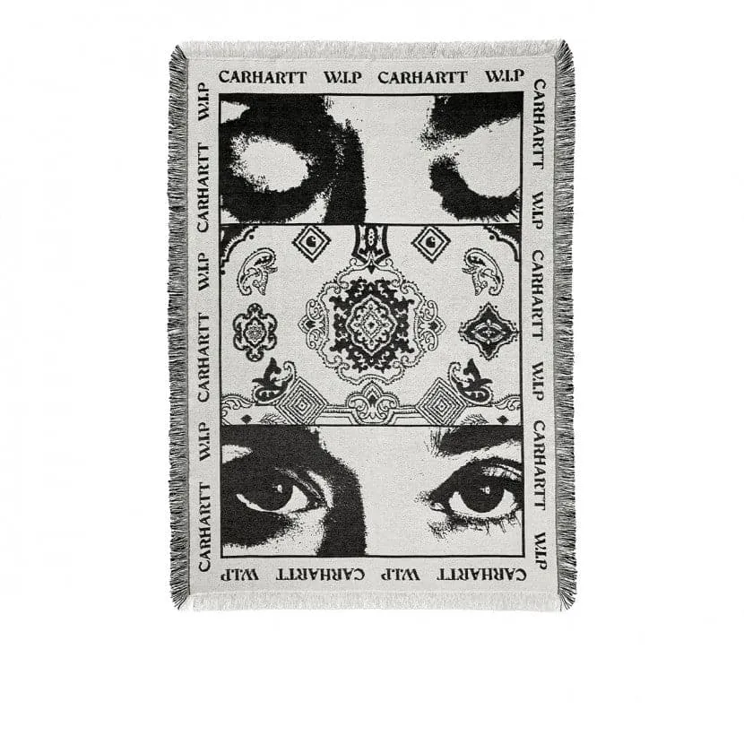 Carhartt WIP Scope Woven Blanket (White / Black)