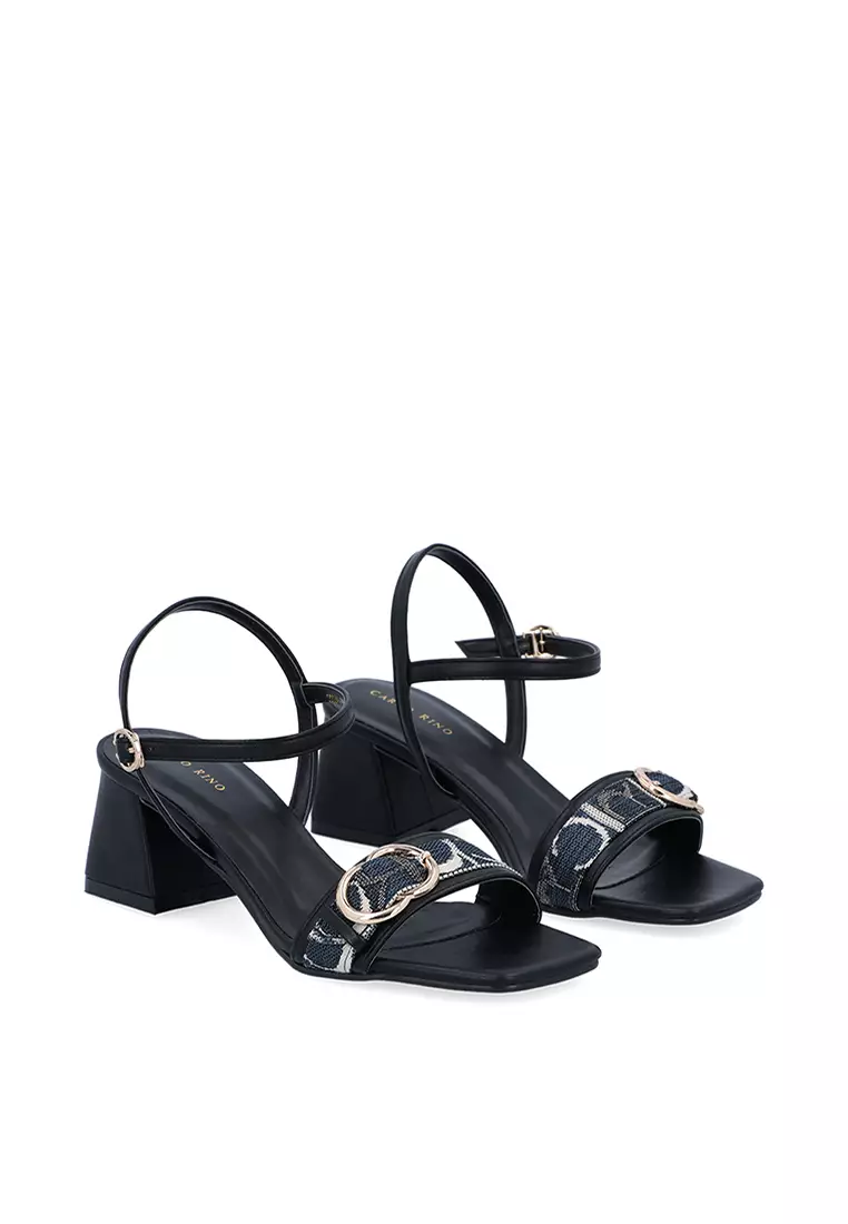 Carlo Rino Black Carlo GEO Jaquard Sandals