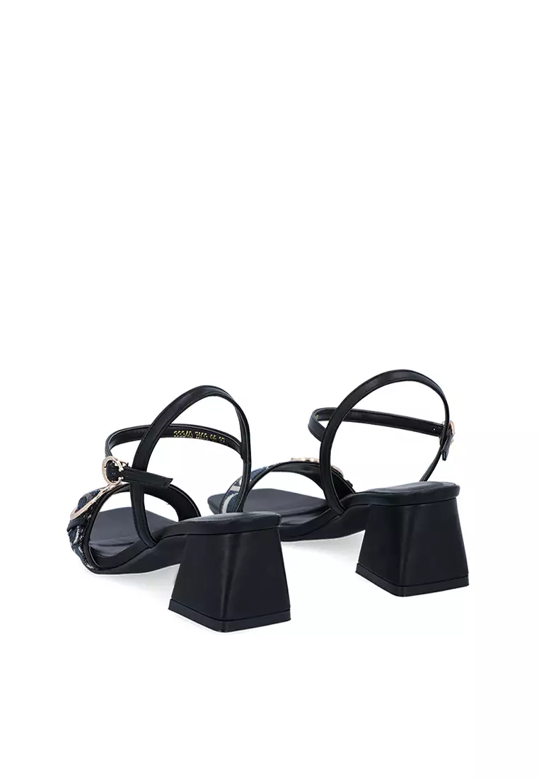 Carlo Rino Black Carlo GEO Jaquard Sandals