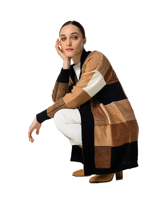 Caroline Biss MID LENGTH COLORBLOCK CARDIGAN