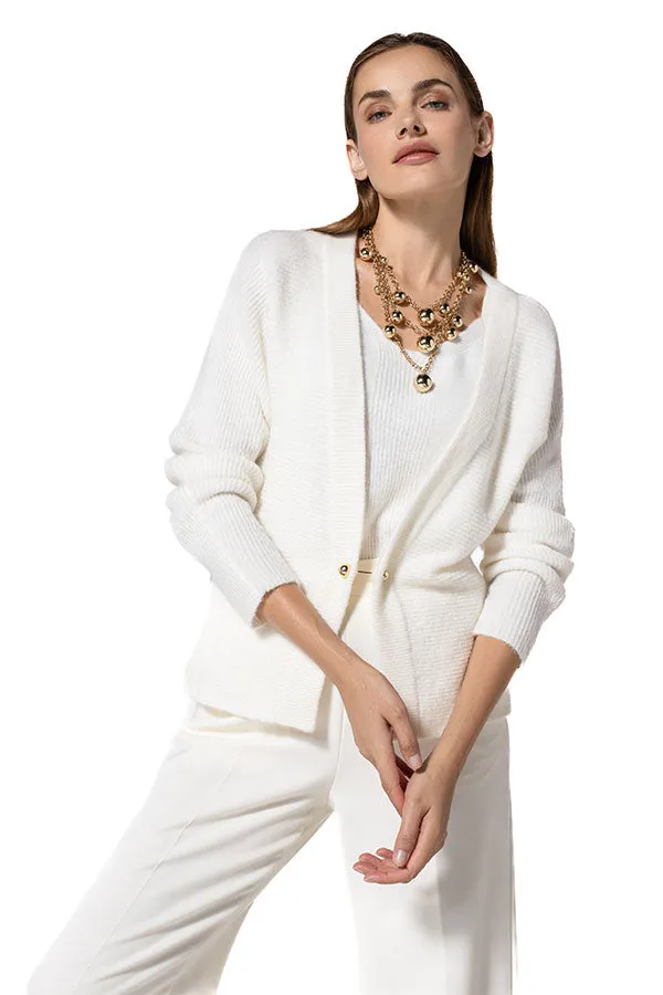 Caroline Biss PINNED FANCY STITCH CARDIGAN