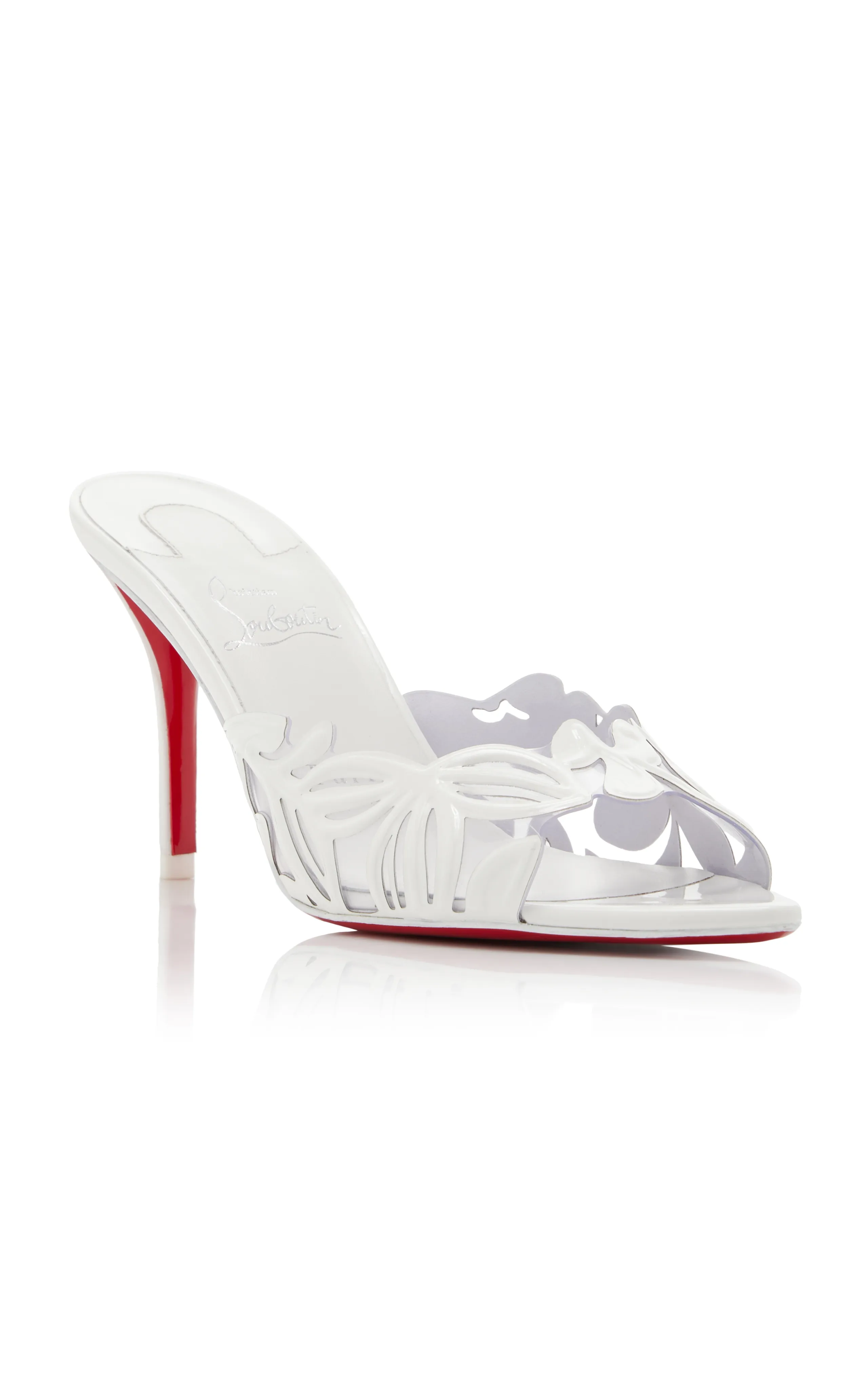 Christian Louboutin Apostropha 80mm Cutout Patent Leather Mules