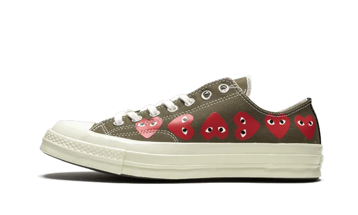 Chuck Taylor All-Star 70s Ox Comme des Garons PLAY Multi Heart Green