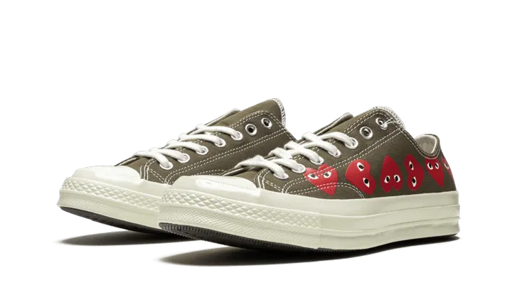 Chuck Taylor All-Star 70s Ox Comme des Garons PLAY Multi Heart Green