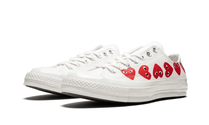 Chuck Taylor All-Star 70s Ox Comme des Garons PLAY Multi-Heart White