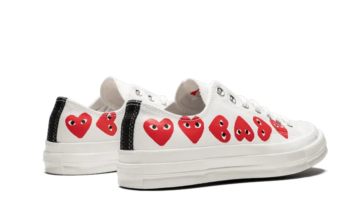 Chuck Taylor All-Star 70s Ox Comme des Garons PLAY Multi-Heart White