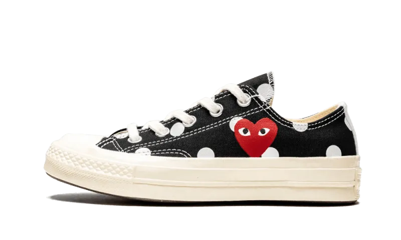 Chuck Taylor All-Star 70s Ox Comme des Garons PLAY Polka Dot Black