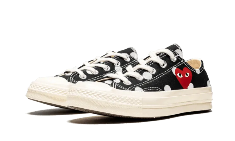 Chuck Taylor All-Star 70s Ox Comme des Garons PLAY Polka Dot Black