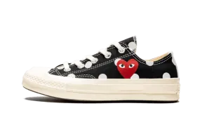 Chuck Taylor All-Star 70s Ox Comme des Garons PLAY Polka Dot Black