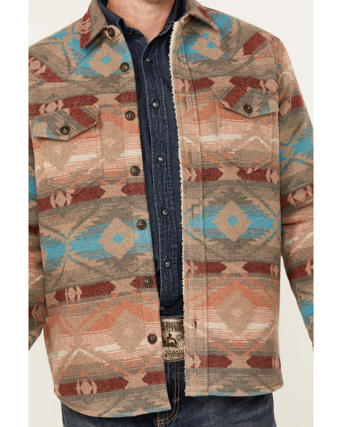 Cody James Men's Base Camp Sherpa Lined Flannel Shirt Jacket