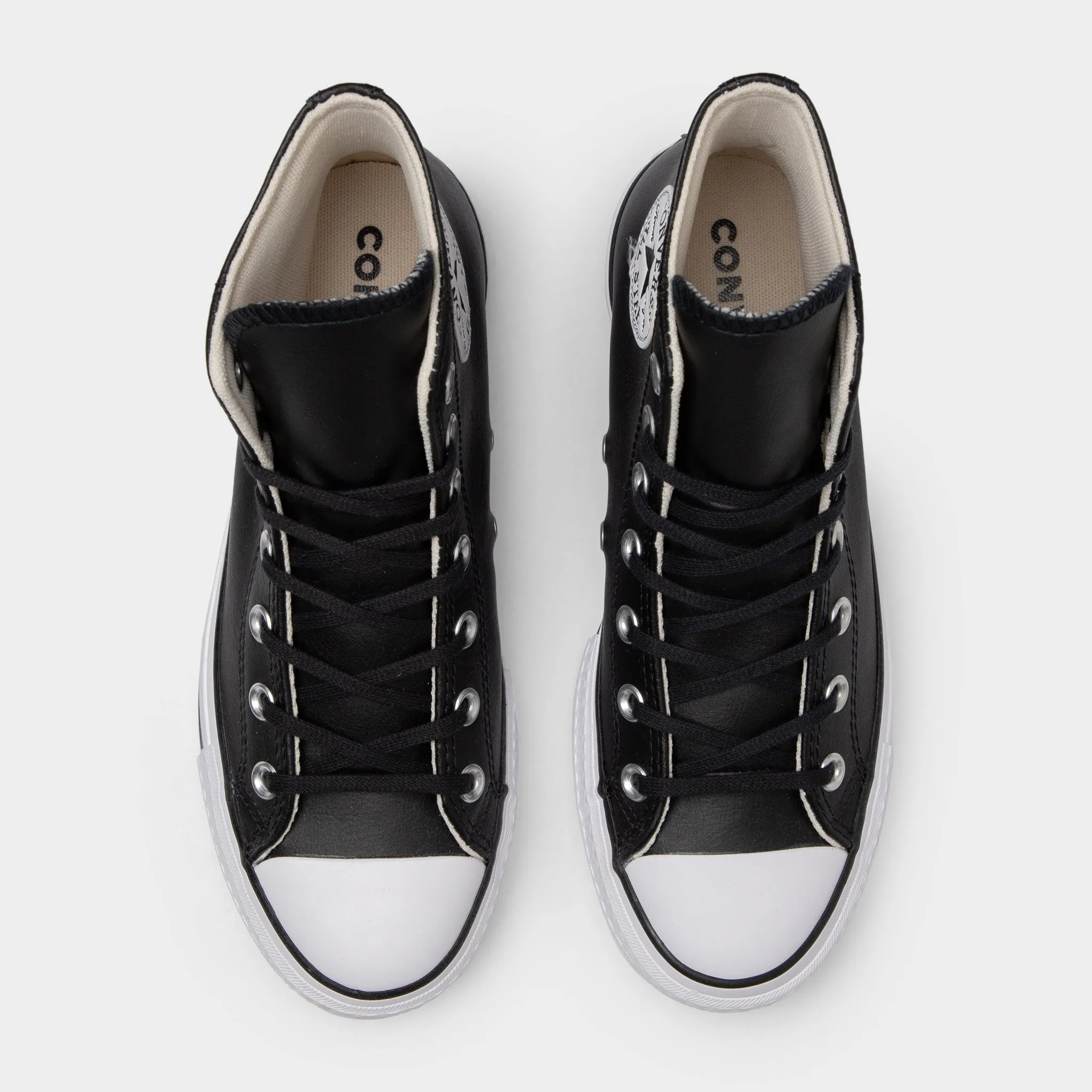 Converse Chuck Taylor All Star Lift Leather Hi Black / White