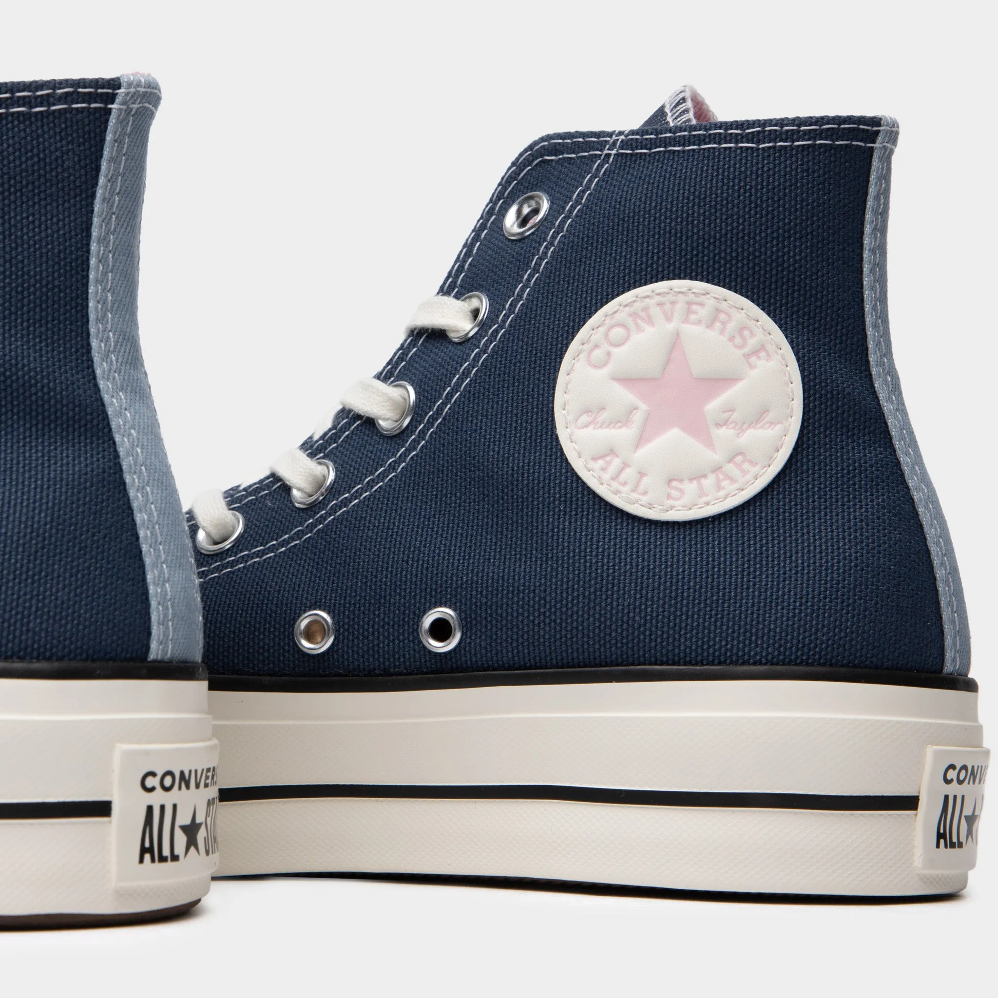 Converse Chuck Taylor All Star Platform Denim Navy / Egret - Sunrise Pink