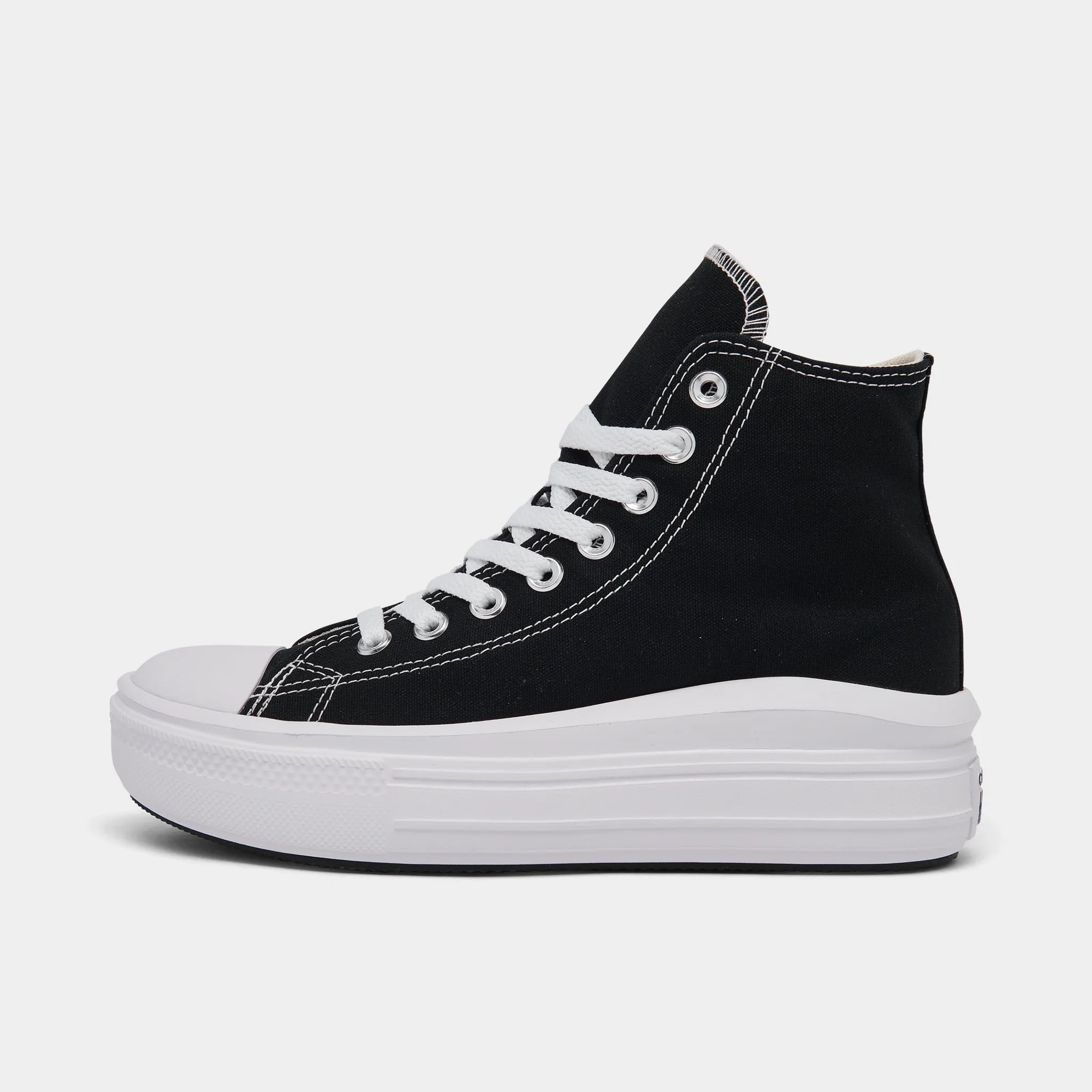 Converse Women's Chuck Taylor All Star Move Hi Black / Natural Ivory - White