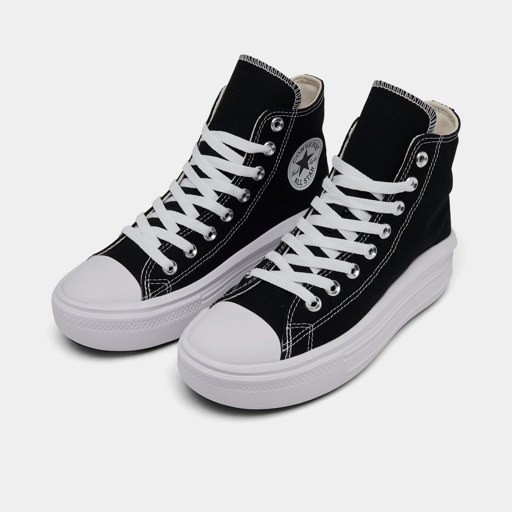 Converse Women's Chuck Taylor All Star Move Hi Black / Natural Ivory - White