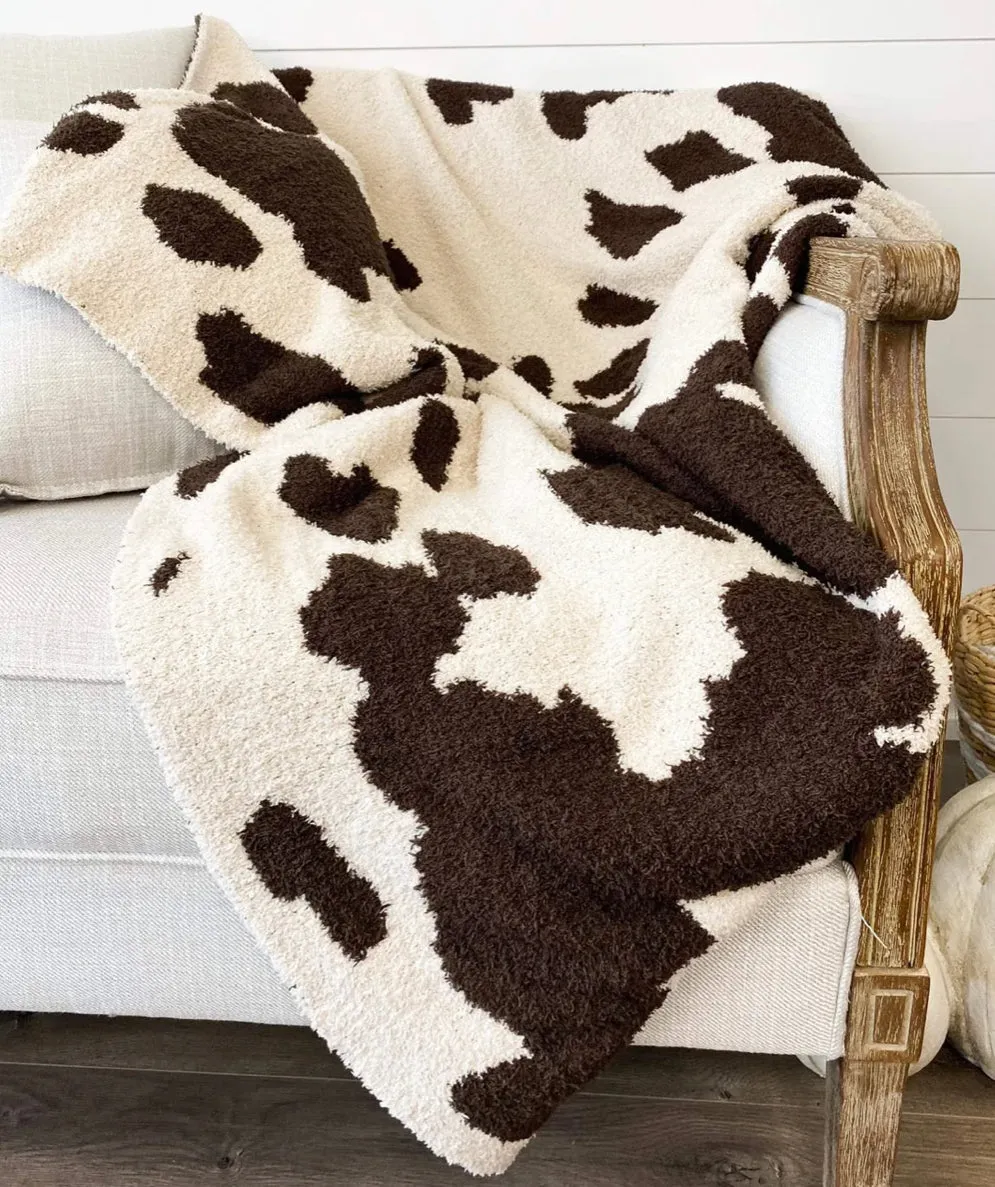 Cow print blanket