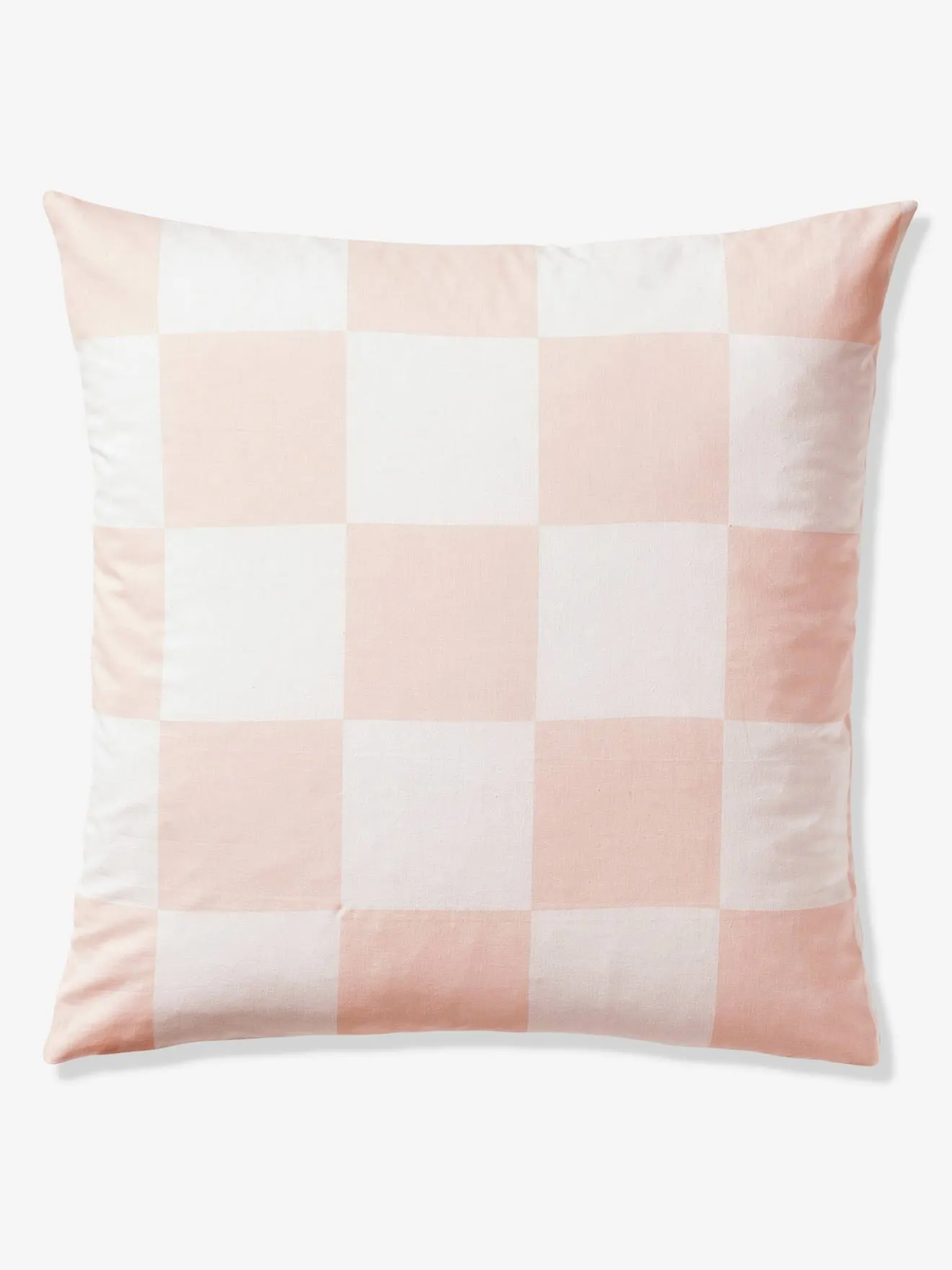 Duvet Cover + Pillowcase Set for Children, with Recycled Cotton Content, Damier Good Vibes - chequered pink