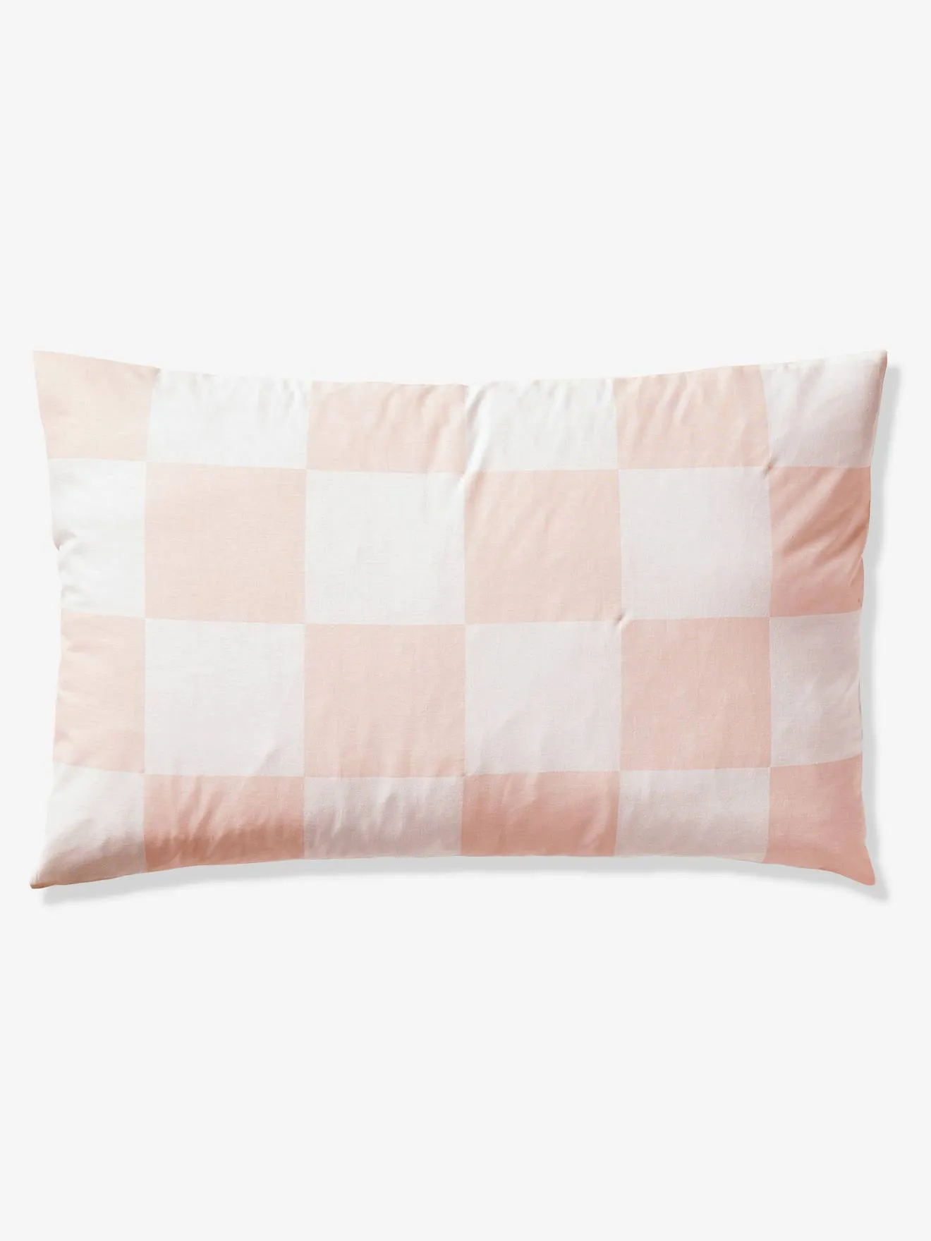 Duvet Cover + Pillowcase Set for Children, with Recycled Cotton Content, Damier Good Vibes - chequered pink