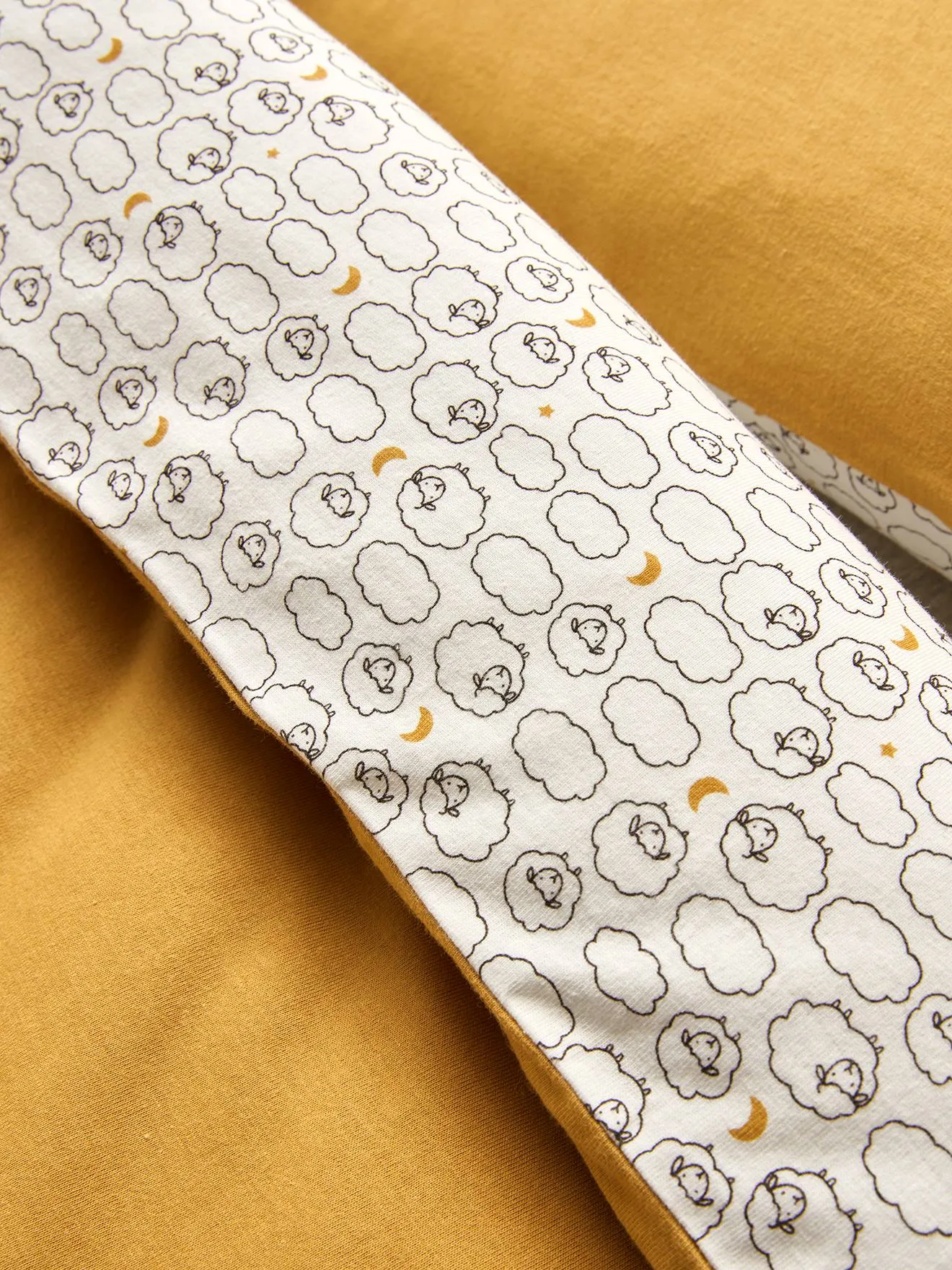 Duvet Cover for Baby, Little Lamb - dark yellow