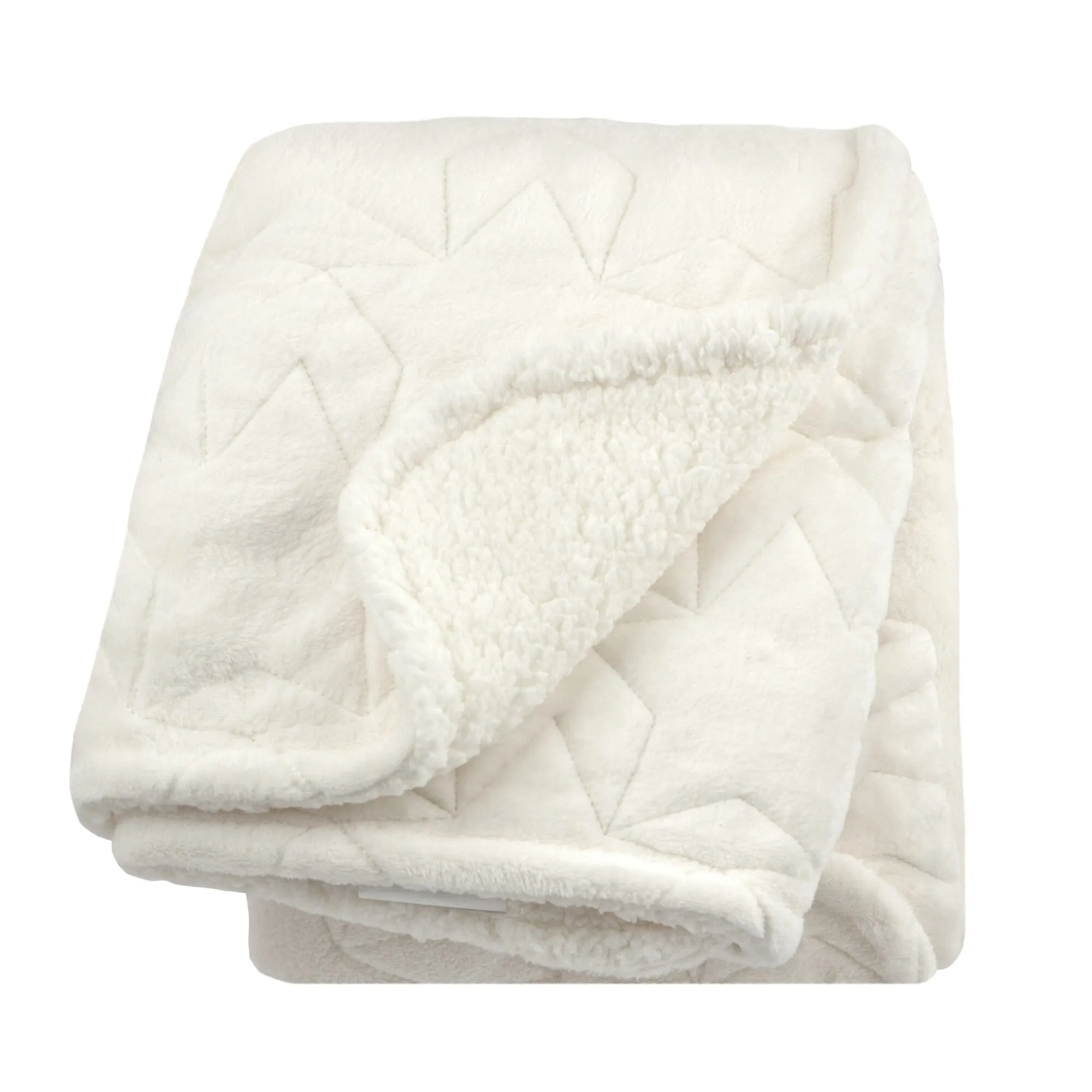 Embroidered Star Luxury Blanket in Ivory