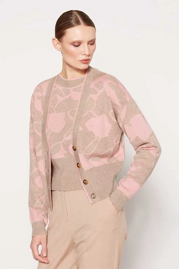 Escorpion FLORAL JACQUARD CARDIGAN