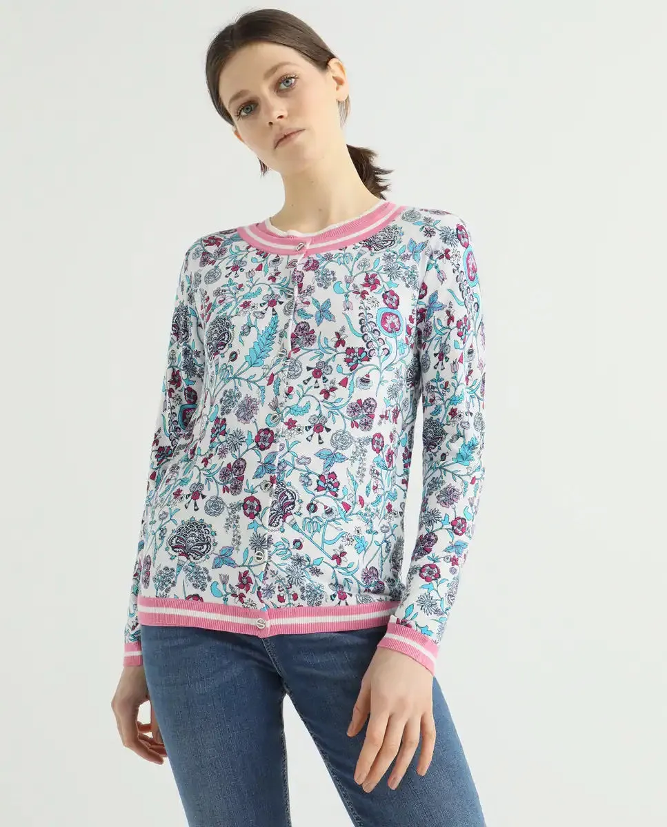 Escorpion FLORAL PRINT CARDIGAN