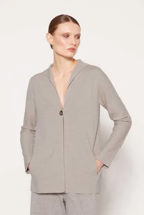 Escorpion GREY LAPEL COLLAR CARDIGAN