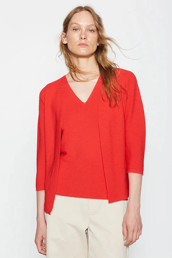 Escorpion RED BASIC 3/4 SLEEVE CARDIGAN