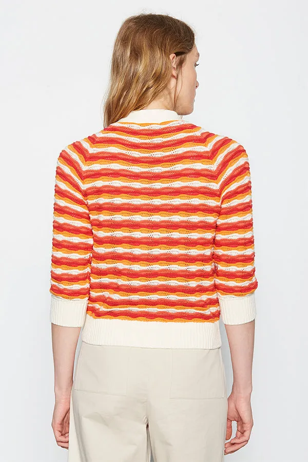 Escorpion STRIPED 3/4 SLEEVE CARDIGAN