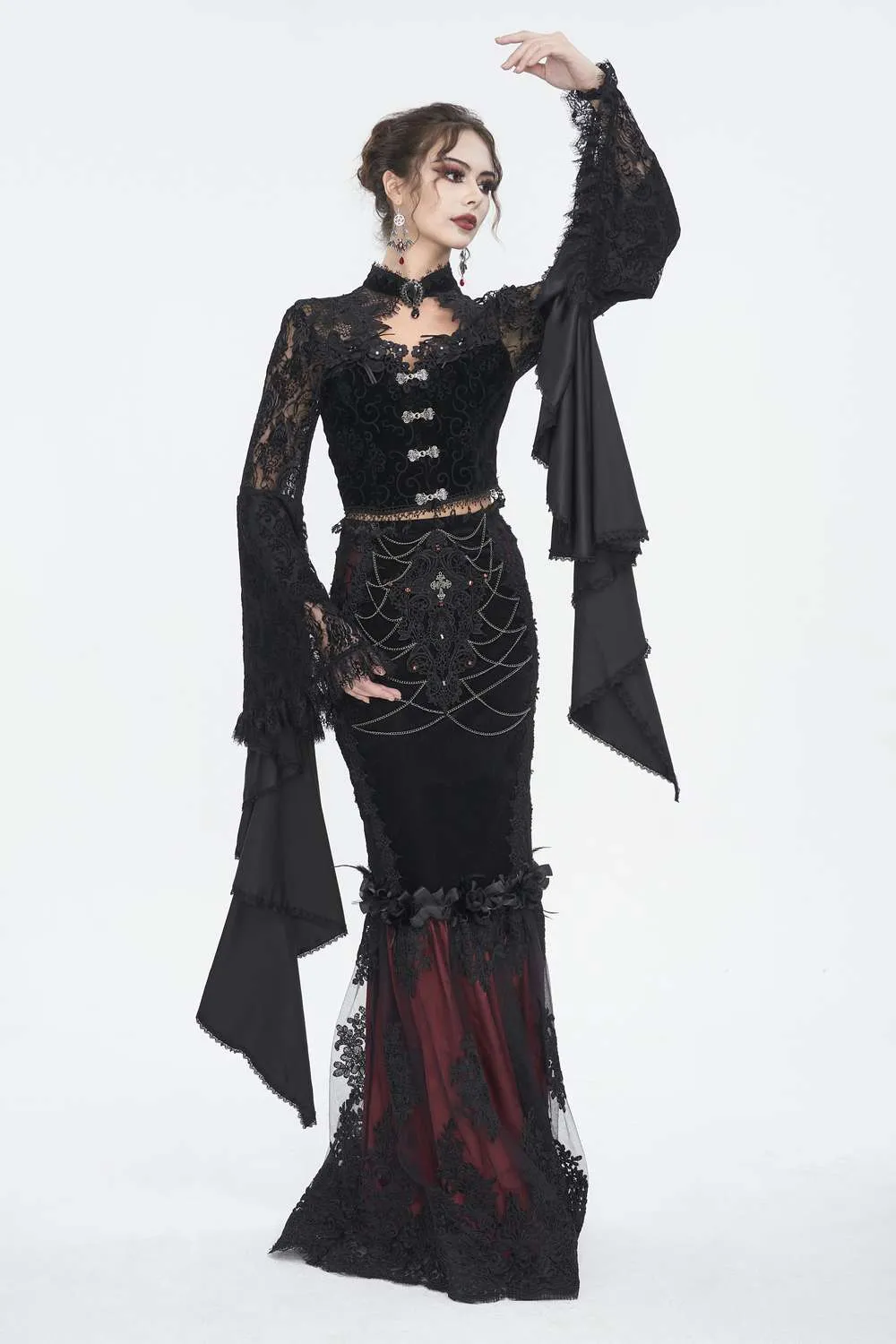 Eva Lady - Gothic lace jacket with flared sleeves ECT014 | Dark Ages