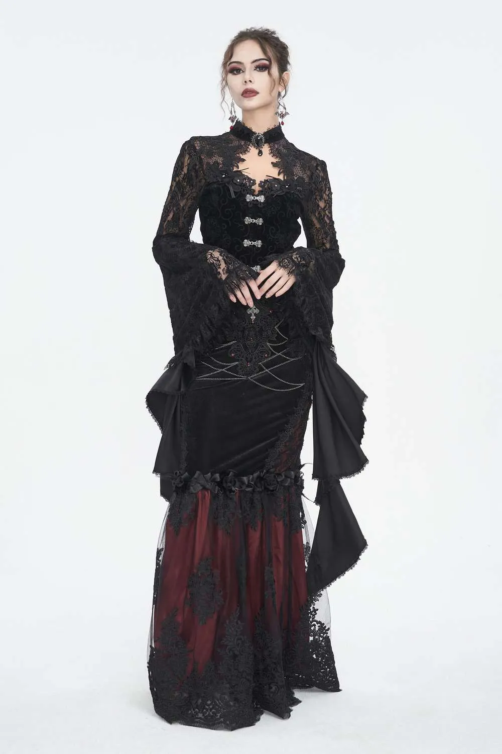 Eva Lady - Gothic lace jacket with flared sleeves ECT014 | Dark Ages